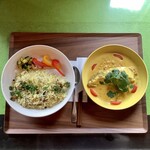 スプーンソング - フィッシュ(マダイ)カレー＋きのこ&ナッツプラオ 1,500円(税込)