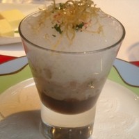 モナリザ 恵比寿店 - 宮崎県産チョウザメのマリネ 生姜風味 柚子の香る泡雪仕立て
                
