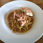 はいから食堂 - 香箱蟹の濃厚トマトクリームパスタ