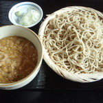 そば処　鴨亭 - だしとじせいろ。汁と鴨の脂を、玉子でとじた温かい汁で、・・・太いそばも良く合うでしょう。2012.12.18