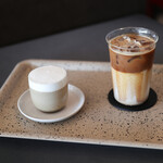 キッサ ルージュ - ほうじ茶プリン＆カフェラテ☆