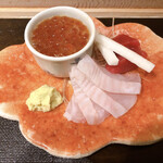 悦凱陣と自然ワイン　トリコ - 石鯛、鮪赤身、イクラ