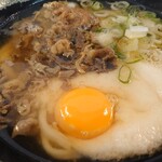 中津隈うどん - 甘い牛肉にとろっとろ山芋