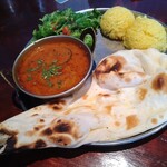 タンドールバル カマルプール - カマルランチ 800円(税込)
      海老と茄子（辛口） ライス大盛