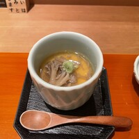 寿司英 - 青柳、ゆり根の茶碗蒸し
