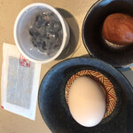 厨翠山   - 紀州梅干　黒豆納豆　石川養鶏場の卵　のり