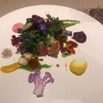 厨翠山   - 時季の野菜、自家製生ハム、甲殻類とロゼ