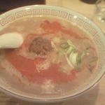 博多麺屋　ゆず - ラータン麺。とんこつ＋タンタンメンのスープに、細くて硬い麺の新感覚