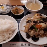 鳳琴樓 - 木須肉定食　700円