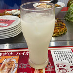 Hiroshima Marugoto Sakaba Hiroshimano Kaze - チー坊 こだわりレモンサワー 450円。