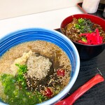 白河そば - とろろ昆布そば ＋ 小牛めし