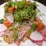 シエル ブルー - 本マグロカマトロと落花生のフュメ