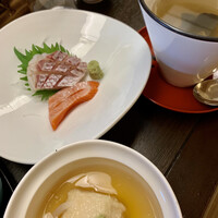 伝承千年の宿 佐勘 - お刺身やスープ