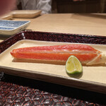 富小路 やま岸 - 7.兵庫　浜坂　ズワイガニ　1.35kg  まずは足を焼きで