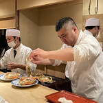 富小路 やま岸 - 蟹の華に味噌を絡めて、、、
