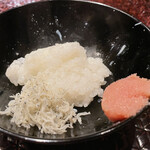 富小路 やま岸 - 番外　白飯にちりめん山椒と明太子の組み合わせでおかわりを♪