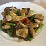 名鉄菜館 - 豚肉とイカの豆豉炒め