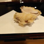 天ぷら たけうち - 原木椎茸+帆立