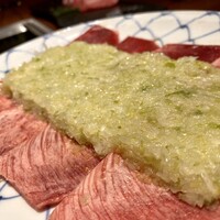 焼肉ぽんが 田町店 - たたみネギタン塩。ここまでたっぷりなネギは初めて！！