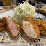 Tonkatsu Kagurazaka Sakura - この日の日替わりはヒレ、チキン、メンチ