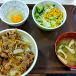 すき家 - 牛丼並ランチセット500円