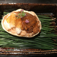 汐見 - ちょっと贅沢なコース７０００円。香箱蟹。これを目当てに訪問したようなものです。期待通りの味わいで、とーっても美味しくいただきました（╹◡╹）（╹◡╹）