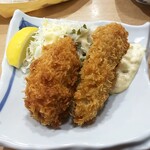 築地食堂源ちゃん - カキフライと秋刀魚フライ