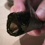 菊鮨 - ◆やいと鰹、手巻きで