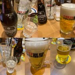 Yakitori No Oogiya - 鳥先輩は瓶ビールをコップで少し…
      
      あとは私と、もう1人のアル中先輩で飲んだヤツ♪