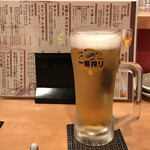 肉・海鮮料理ふじ - 3000円セットの生ビール