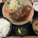 Oosaka Shinsekai Yamachan - サーロインステーキ定食　858円