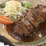 大阪新世界 山ちゃん - サーロインステーキ定食　858円