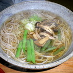 大内宿 山本屋 - なめこそば　900円　地元山菜