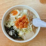 小樽らーめん 一期一会 - あっさり塩ラーメン、ピリ辛ネギトッピング