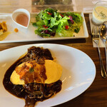 ROSEHIP CAFE - オムライス　ハヤシソース　　ランチセット