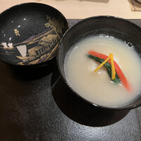 ぎんざ 一二岐 - ホタテしんじょう、カリフラワーの擦り流し