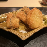 ぎんざ 一二岐 - うなぎのフライ、下仁田ネギのフライ