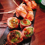 #肉寿司#野菜巻き串#熟成魚 ハッシュタグ - 