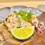 川田 - 2021.11.  鱈の白子の炭火焼き