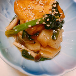 肴と酒 げのげ - 厚揚げの黒酢餡掛け