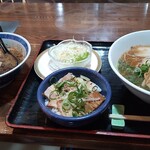 麺工房 昇龍 - 広島Bセットに博多半ラーメン