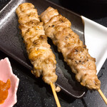 三酉屋 - せせり塩@165円