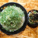 Ohana Dou - 2021年9月　濃厚野菜ネギ+チャーシューめし（小）　900+200円