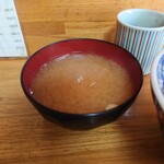 天ふね - 旨い天ぷら屋には、美味しいお味噌汁が付き物。