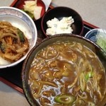 きそば　藪 - カレー南ばんそば＋ミニかき揚げ丼