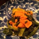 Zai - うにホーレンを混ぜ混ぜしました