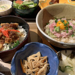 164250032 - ミニ三陸イカ天丼とネギトロ丼