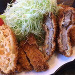 わ楽 - 豚カツ断面