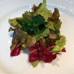 RISTORANTE IMAI - 前菜：大分さん直送　鮮魚のカルパッチョ 新鮮な鮮魚。野菜も新鮮。シンプルですが、こういうスタート好きです。