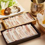 Pork shabu shabu hotpot A. Domestic pork loin/belly
